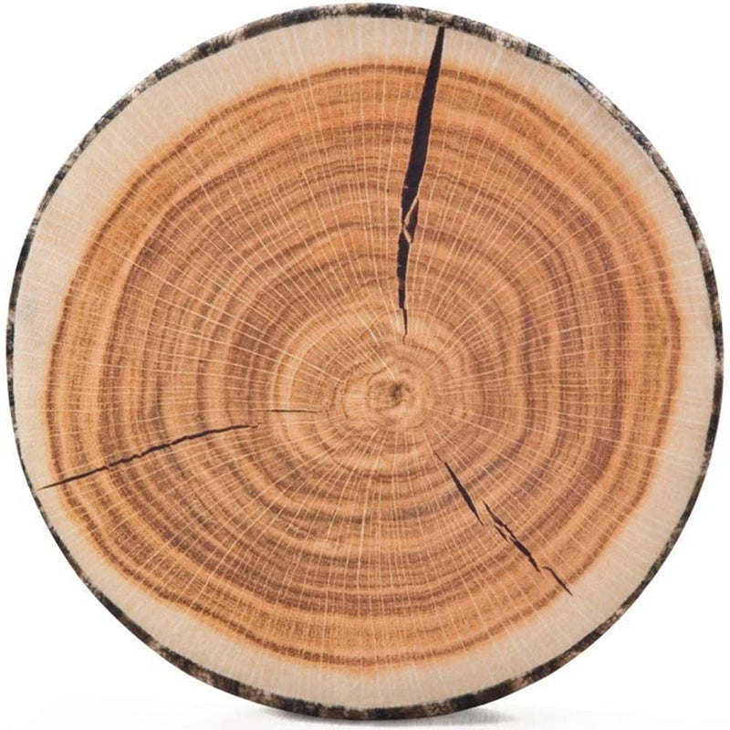 HYSEAS Decorative Round Throw Pillow, 3D Digital Print Comfortable Kids Funny Cute Wood Log Pillow Circle Seating Floor Cushion for Home, Couch, Sofa, Bedroom, Living Room Decor, Stump - Image 1